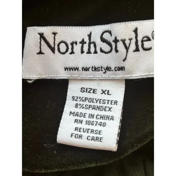 North Style forest green velvet tunic, oversized, lagenlook, art to wear - Picture 6 of 6